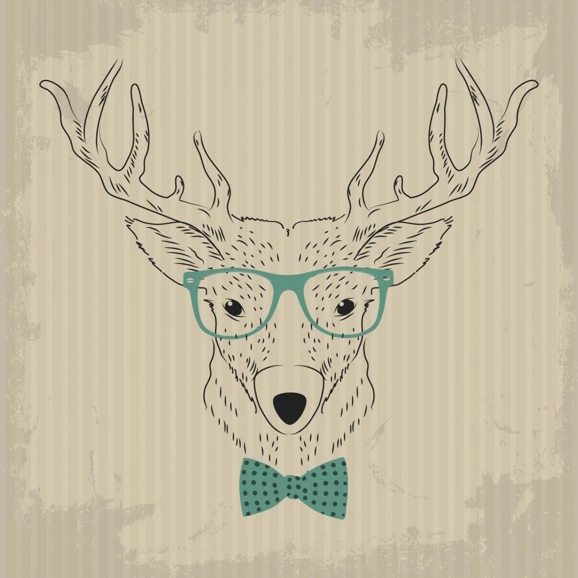 DECLIKTABLEAU Tableau Animaux Cerf A Lunettes 80X80 3 DECLIKTABLEAU Tableau Animaux Cerf A Lunettes 80X80 – Image 3