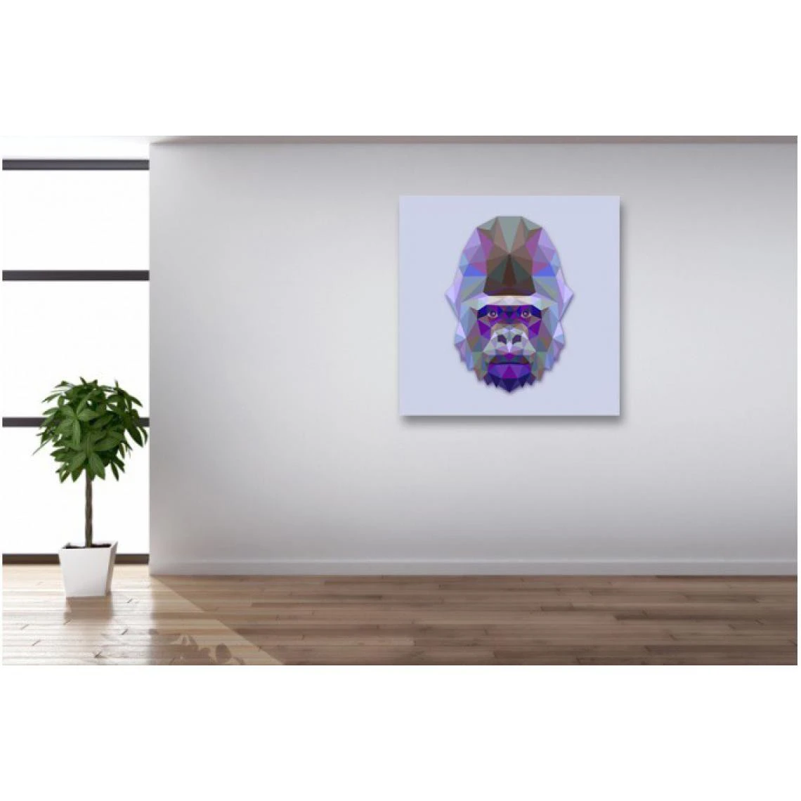 DECLIKTABLEAU Tableau Animaux Gorille Bleu Et Violet 60X60 1 DECLIKTABLEAU Tableau Animaux Gorille Bleu Et Violet 60X60