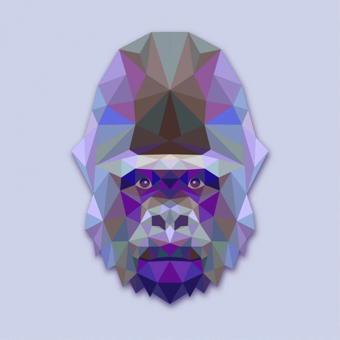 DECLIKTABLEAU Tableau Animaux Gorille Bleu Et Violet 60X60 3 DECLIKTABLEAU Tableau Animaux Gorille Bleu Et Violet 60X60 – Image 3