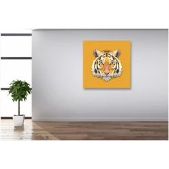 DECLIKTABLEAU Tableau Animaux Tigre Orange 50X50
