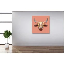 DECLIKTABLEAU Tableau Animaux Vache 60X60