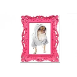 DECLIKTABLEAU Tableau Baroque Enfant Chihuahua Rose L.55 X H.80 Cm