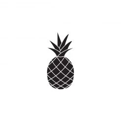 DECLIKTABLEAU Tableau Black Ananas 60x60