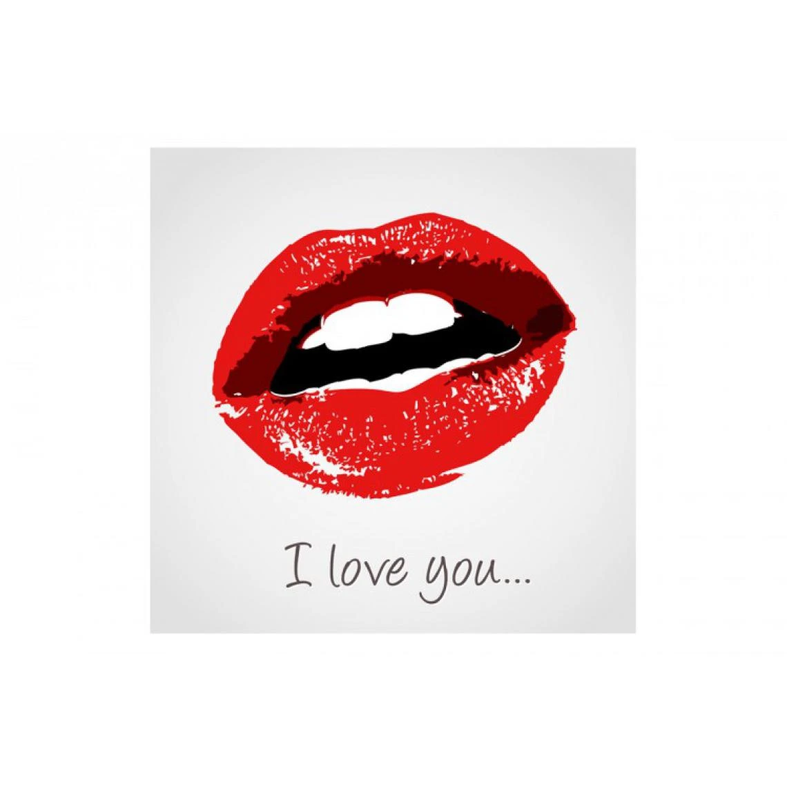 DECLIKTABLEAU Tableau Bouche I Love You 50X50 Cm 1 DECLIKTABLEAU Tableau Bouche I Love You 50X50 Cm