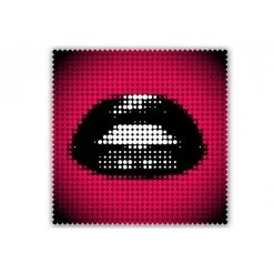 DECLIKTABLEAU Tableau Bouche Pop Pixel 80X80 Cm