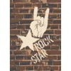 DECLIKTABLEAU Tableau Brick Wall Rock Star L.55 X H.80 Cm