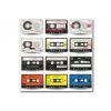DECLIKTABLEAU Tableau Disco Music Cassette Retro 80X80 Cm