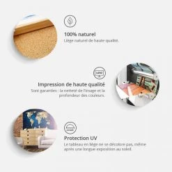 Decoshop26 Tableau En Liège Toile Image Imprimée Décoration Murale Cadre En Bo... -Dekliktableau Magasin tableau en liege toile image imprimee decoration murale cadre en bois a suspendre en un panneau vignoble des souvenirs 90x60 cm 110000015 10874996 28390702 1140x1140