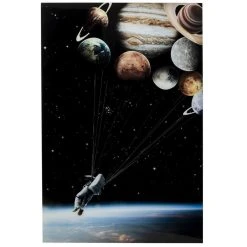 Karedesign Tableau En Verre Astronaute Planètes 100x150cm Kare Design