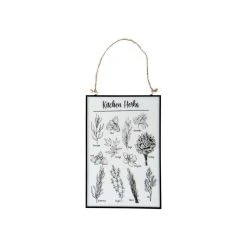 Nature Prints Tableau En Verre Herbes Aromatiques.