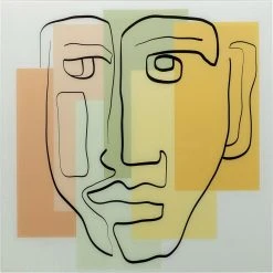 Karedesign Tableau En Verre Visage Pastel 100x100cm Kare Design