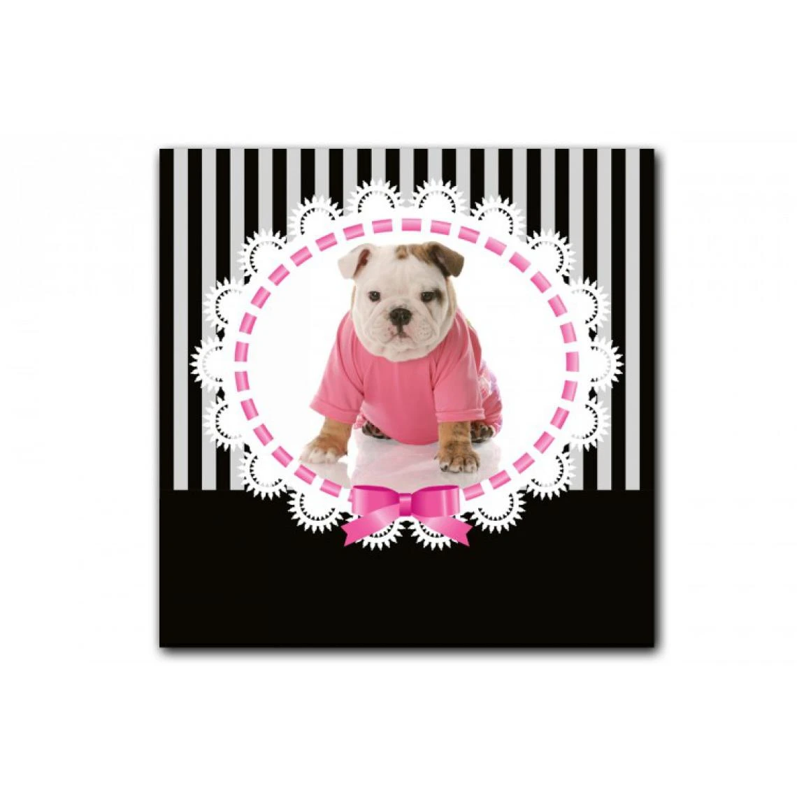 DECLIKTABLEAU Tableau Enfant Bulldog En Pullover 80X80 Cm 1 DECLIKTABLEAU Tableau Enfant Bulldog En Pullover 80X80 Cm