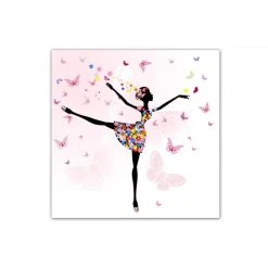 DECLIKTABLEAU Tableau Enfant Fée Danseuse 50X50 Cm