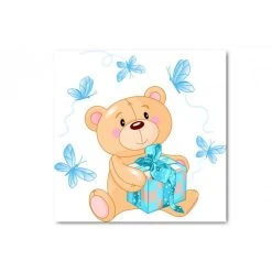 DECLIKTABLEAU Tableau Enfant Ourson Bleu 80X80 Cm -Dekliktableau Magasin tableau enfant ourson bleu 80x80 cm 48588 1140x1140 1