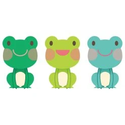 DECLIKTABLEAU Tableau Enfant Trio Grenouilles 80x55