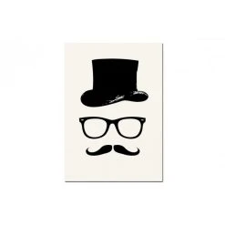 DECLIKTABLEAU Tableau Gentleman Moustache L.55 X H.80 Cm