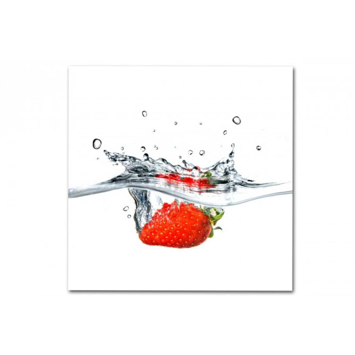 DECLIKTABLEAU Tableau Gourmand Fraise Dans L'Eau 50X50 Cm 1 DECLIKTABLEAU Tableau Gourmand Fraise Dans L'Eau 50X50 Cm