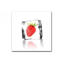 DECLIKTABLEAU Tableau Gourmand Fraise Glacée 60X60 Cm