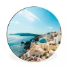 MuchoWow Tableau Imprimé Rond Après-midi à Santorin, Grèce Impression Sur A...
