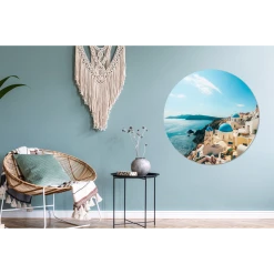 MuchoWow Tableau Imprimé Rond Après-midi à Santorin, Grèce Impression Sur A... -Dekliktableau Magasin tableau imprime rond apres midi a santorin grece impression sur aluminium en rond 90x90 cm tableau decoration murale salon 12470632 33279990 1140x1140