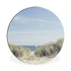 MuchoWow Tableau Imprimé Rond Bateau - Mer - Plage Impression Sur Aluminium En...