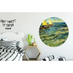 MuchoWow Tableau Imprimé Rond Bateaux De Pêche En Mer - Vincent Van Gogh Impr... -Dekliktableau Magasin tableau imprime rond bateaux de peche en mer vincent van gogh impression sur aluminium en rond 140x140 cm tableau decoration murale salon 12452254 33224062 1140x1140