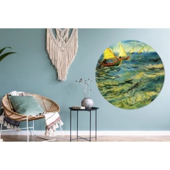 MuchoWow Tableau Imprimé Rond Bateaux De Pêche En Mer - Vincent Van Gogh Impr... -Dekliktableau Magasin tableau imprime rond bateaux de peche en mer vincent van gogh impression sur aluminium en rond 140x140 cm tableau decoration murale salon 12452254 33224066 1140x1140