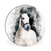 MuchoWow Tableau Imprimé Rond Cheval - Bride - Papier Impression Sur Aluminium...