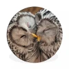 MuchoWow Tableau Imprimé Rond Hiboux - Oiseaux - Becs - Famille Impression Sur...