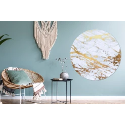 MuchoWow Tableau Imprimé Rond Marbre - Or - Blanc - Luxe Impression Sur Alumin... -Dekliktableau Magasin tableau imprime rond marbre or blanc luxe impression sur aluminium en rond 140x140 cm tableau decoration murale salon 12450768 33219626 1140x1140