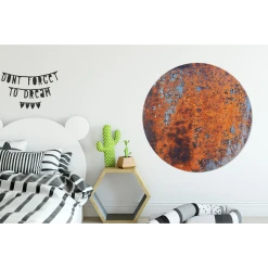 MuchoWow Tableau Imprimé Rond Rouille - Bleu - Noir Impression Sur Aluminium E... -Dekliktableau Magasin tableau imprime rond rouille bleu noir impression sur aluminium en rond 140x140 cm tableau decoration murale salon 12438658 33182570 1140x1140