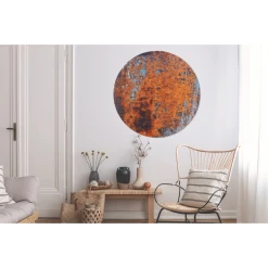 MuchoWow Tableau Imprimé Rond Rouille - Bleu - Noir Impression Sur Aluminium E... -Dekliktableau Magasin tableau imprime rond rouille bleu noir impression sur aluminium en rond 140x140 cm tableau decoration murale salon 12438658 33182572 1140x1140