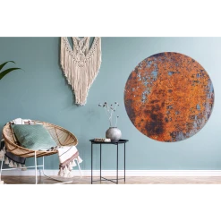 MuchoWow Tableau Imprimé Rond Rouille - Bleu - Noir Impression Sur Aluminium E... -Dekliktableau Magasin tableau imprime rond rouille bleu noir impression sur aluminium en rond 140x140 cm tableau decoration murale salon 12438658 33182574 1140x1140
