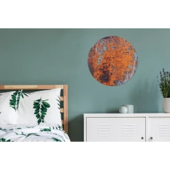 MuchoWow Tableau Imprimé Rond Rouille - Bleu - Noir Impression Sur Aluminium E... -Dekliktableau Magasin tableau imprime rond rouille bleu noir impression sur aluminium en rond 60x60 cm tableau decoration murale salon 12474280 33291204 1140x1140