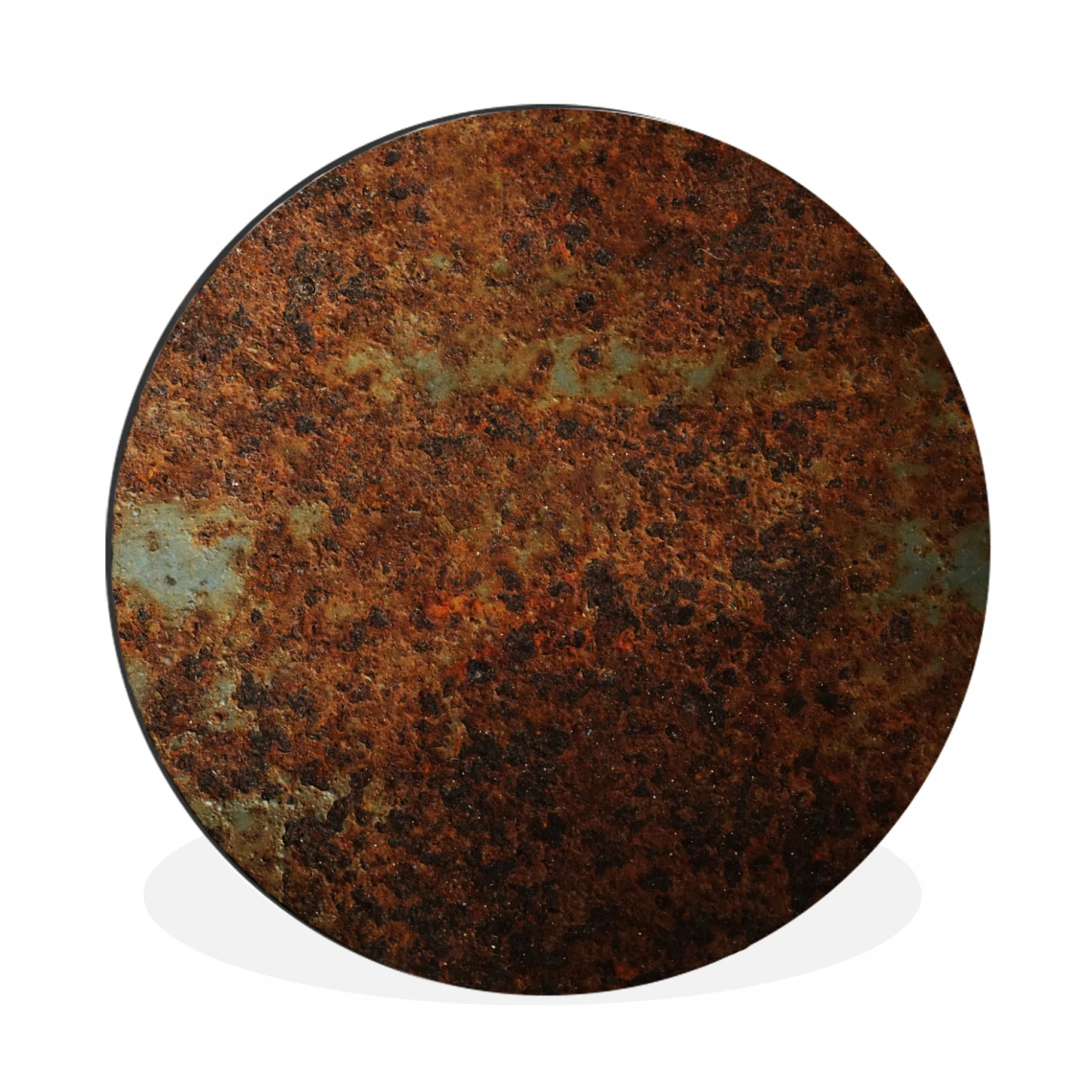 MuchoWow Tableau Imprimé Rond Rouille - Vintage - Acier Impression Sur Alumini...