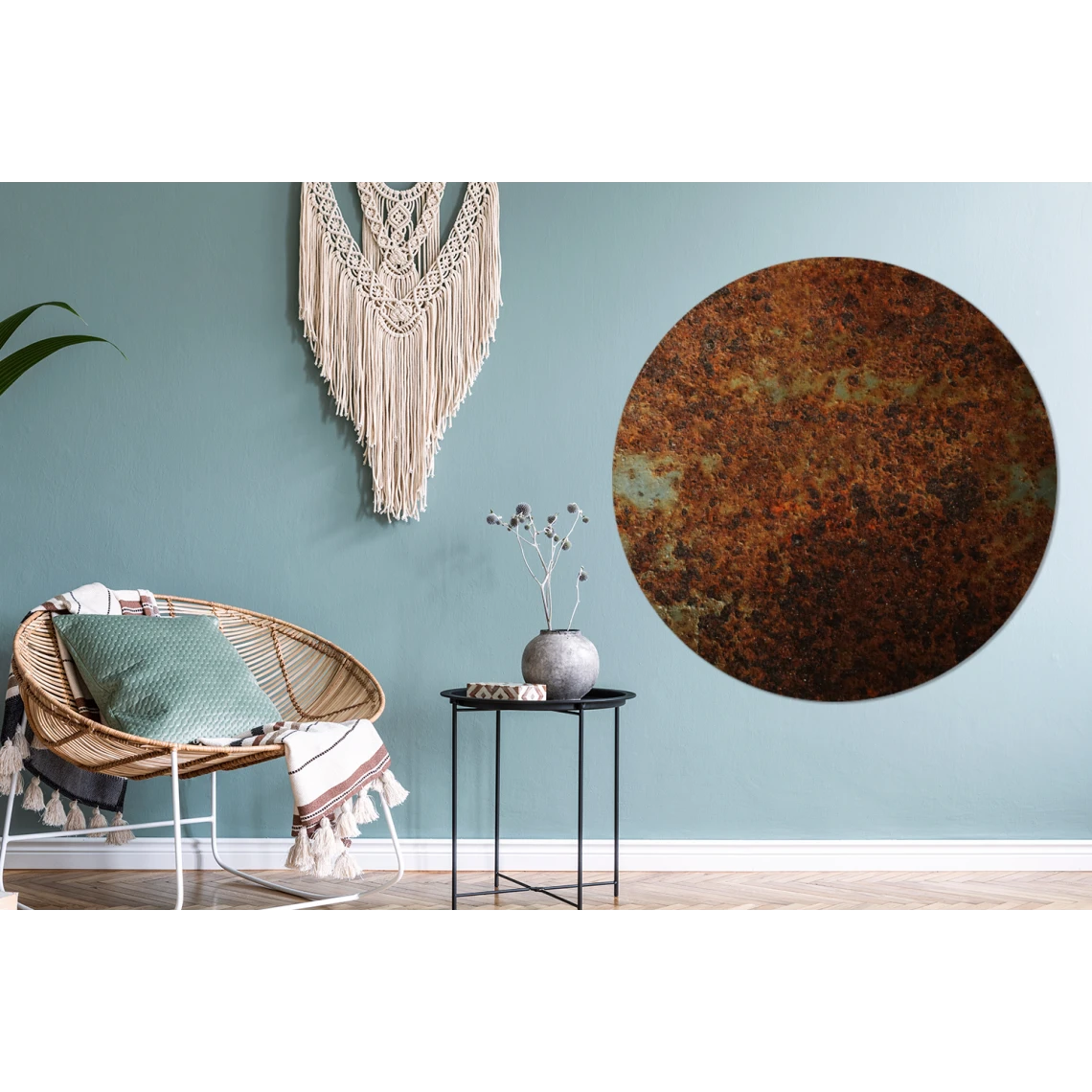 MuchoWow Tableau Imprimé Rond Rouille - Vintage - Acier Impression Sur Alumini... – Image 5