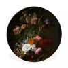 MuchoWow Tableau Imprimé Rond Vase Avec Des Fleurs - Peinture De Rachel Ruysch...