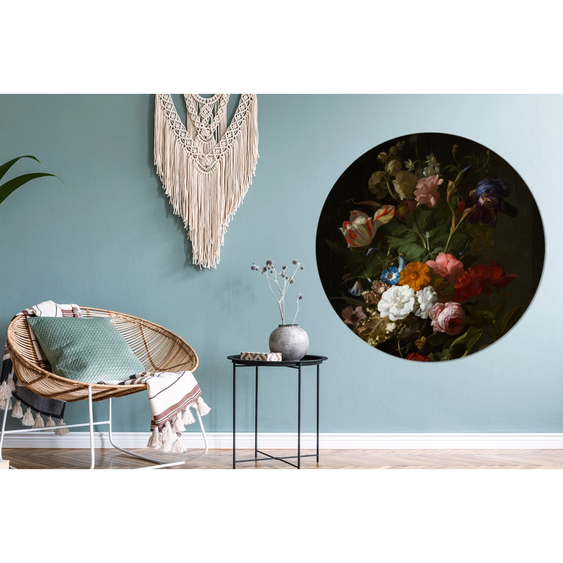 MuchoWow Tableau Imprimé Rond Vase Avec Des Fleurs - Peinture De Rachel Ruysch... 4 MuchoWow Tableau Imprimé Rond Vase Avec Des Fleurs - Peinture De Rachel Ruysch... – Image 4