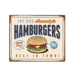 DECLIKTABLEAU Tableau Industrie Plaque Hamburger L.80 X H.55 Cm