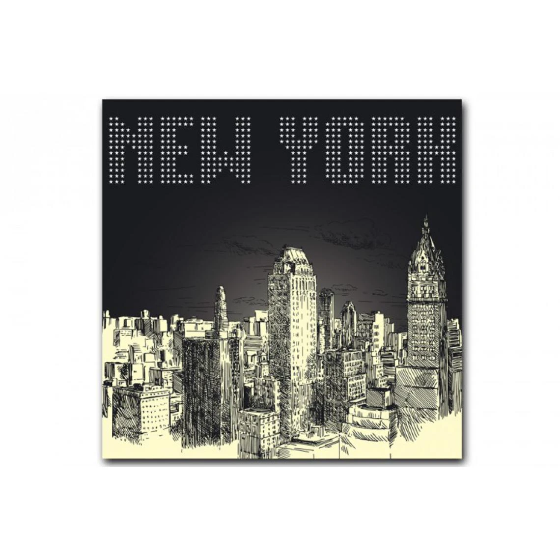 DECLIKTABLEAU Tableau New York By Night 80X80 Cm 1 DECLIKTABLEAU Tableau New York By Night 80X80 Cm
