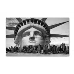 DECLIKTABLEAU Tableau New York Libertad Noir Et Blanc L.80 X H.55 Cm