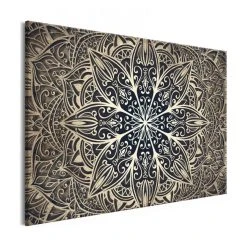 Artgeist Tableau - Oriental Flowers (1 Part) Narrow Brown 120x80