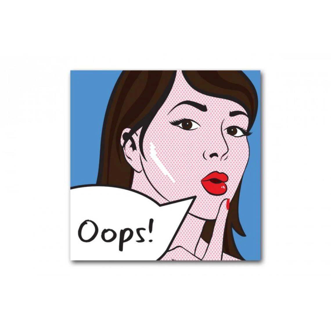 DECLIKTABLEAU Tableau Pop Art Femme Bulle Oups 80X80 Cm 1 DECLIKTABLEAU Tableau Pop Art Femme Bulle Oups 80X80 Cm