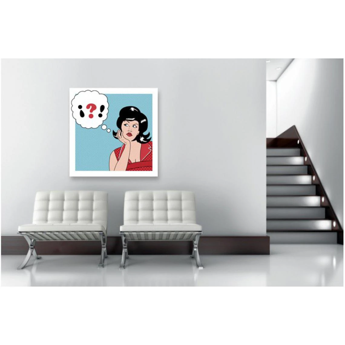 DECLIKTABLEAU Tableau Pop Art Femme Bulle Ponctuation 60X60 1 DECLIKTABLEAU Tableau Pop Art Femme Bulle Ponctuation 60X60