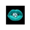 DECLIKTABLEAU Tableau Pop Bouche Diams Bleu Turquoise 80X80 Cm