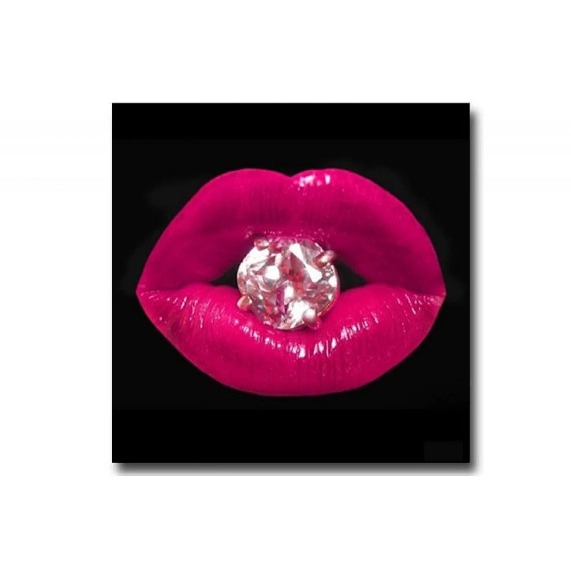 DECLIKTABLEAU Tableau Pop Bouche Diams Fushia 80X80Cm 1 DECLIKTABLEAU Tableau Pop Bouche Diams Fushia 80X80Cm