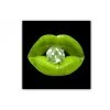DECLIKTABLEAU Tableau Pop Bouche Diams Vert Anis 50X50 Cm