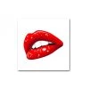 DECLIKTABLEAU Tableau Pop Bouche Rouge Lady 80X80 Cm