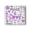 DECLIKTABLEAU Tableau Pop Ton Violet Hippie 80X80 Cm