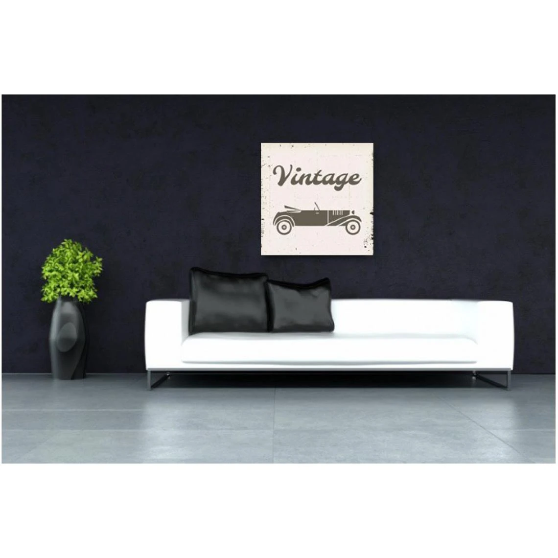 DECLIKTABLEAU Tableau Retro Voiture Vintage 50X50 1 DECLIKTABLEAU Tableau Retro Voiture Vintage 50X50